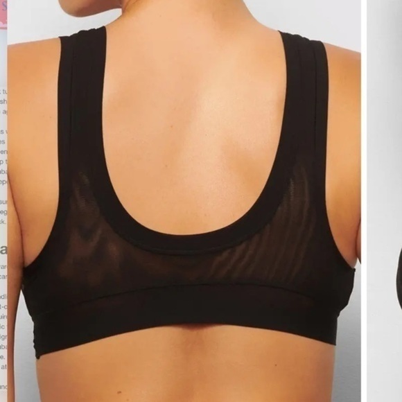 Skims Bralette Womens size XXS Black Summer Mesh Plunge - Picture 2 of 7